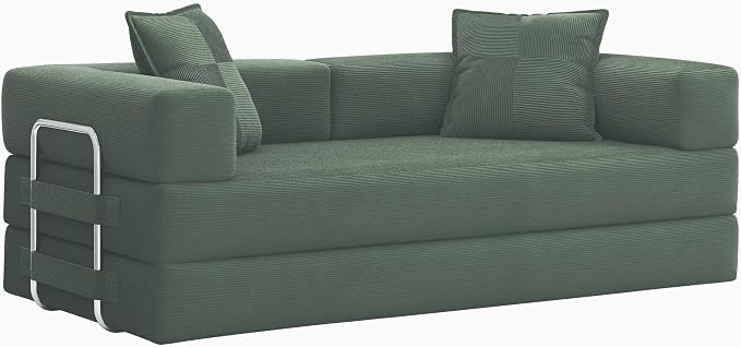 GRUSIGN 78 Inch Convertible Sofa Bed, 5-in-1 Futon Sofa Bed Pull Out Couch - Image 8