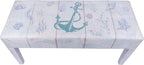 Indoor Coastal Bench Faux Leather Anchor Design - Image 5