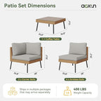Aoxun Patio Furniture Set, 5 Piece Outdoor Sectional Sofas - Image 7
