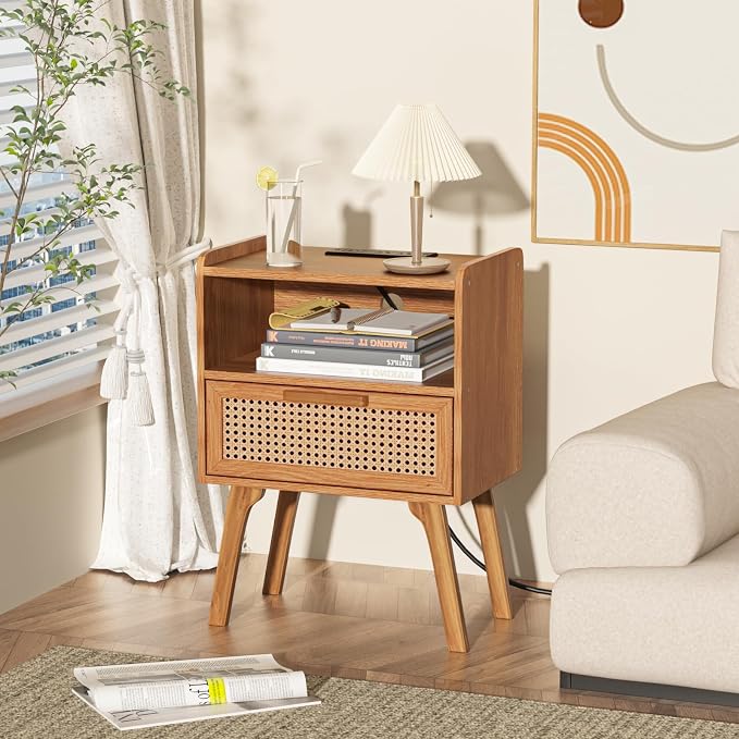 Lerliuo Rattan Nightstands Set of 2 - Image 5