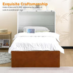 VINGLI Twin Murphy Bed with Storage Drawer, Rustic & Scandinavian Style - Image 6