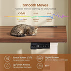 SEDETA Farmhouse Electric Standing Desk, Storage Shelves, Power Outlets - Image 7