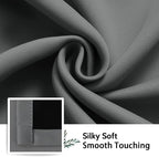SimpleHome Grey 100% Blackout Curtains Room Darkening Living Room 72 Inch | - Image 7