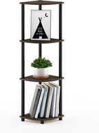 Furinno TURN-N-TUBE Corner Shelf, 4-Tier Corner Bookshelf, Display Storage - Image 6