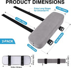 Smiry Ergonomic Office Chair Armrest Pads, Memory Foam Arm Rest Covers - Image 2