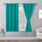 Blackout Curtains for Bedroom, Peacock Teal, 52 x 45 Inch, 2 Panels | Thermal - Image 8