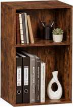 YAHARBO 2 Cube Bookshelf, Horizontal Book Shelf, Small Cubby Bookcase by YAHARBO