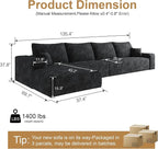 AUGOP 136" Sectional Couches for Living Room Modern Modular Sofa - Image 2