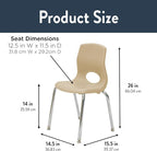 Children’s Factory MyPosture Plus 14" Chair, Tan - Image 2