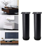 Set of 4 Stainless Steel Furniture Legs 8 Inch, Adjustable Round Cabinet Legs - Image 5