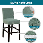 Turquoize Stretch Bar Stool Cover Counter Stool Pub Chair Slipcover - Image 4