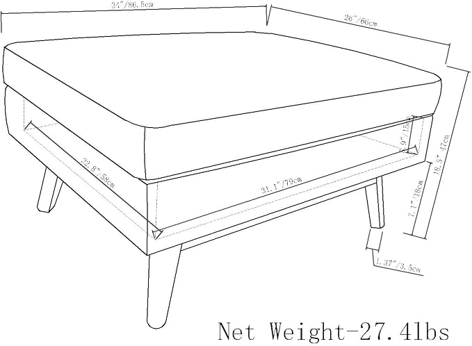 SIMPLIHOME Owen Coffee Table Storage Ottoman - Image 3