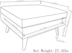 SIMPLIHOME Owen Coffee Table Storage Ottoman - Image 3