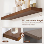 fuqing Rustic Floating Shelves for Wall, 36 Inch Floating Shelves Set of 2 - Image 5