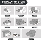 Timeles Recliner Covers Extra Wide Recliner Loveseat Covers Oversized Reclining - Image 6