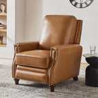HULALA HOME Genuine Leather Manual Recliner Chairs Set of 2 - Image 5