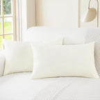 CaliTime Decorative Couch Throw Pillow Covers 26 X 16 Inches Cream | Pack of 2 by CaliTime