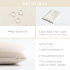 Crumbs Home Modern Farmhouse Fall Linen Indoor Outdoor Throw Pillow Cover Only - Image 5