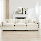 111'' Sectional Cloud Deep Seat Couch, Modern Comfy Chenille Modular Sectional by WUTUTUEE