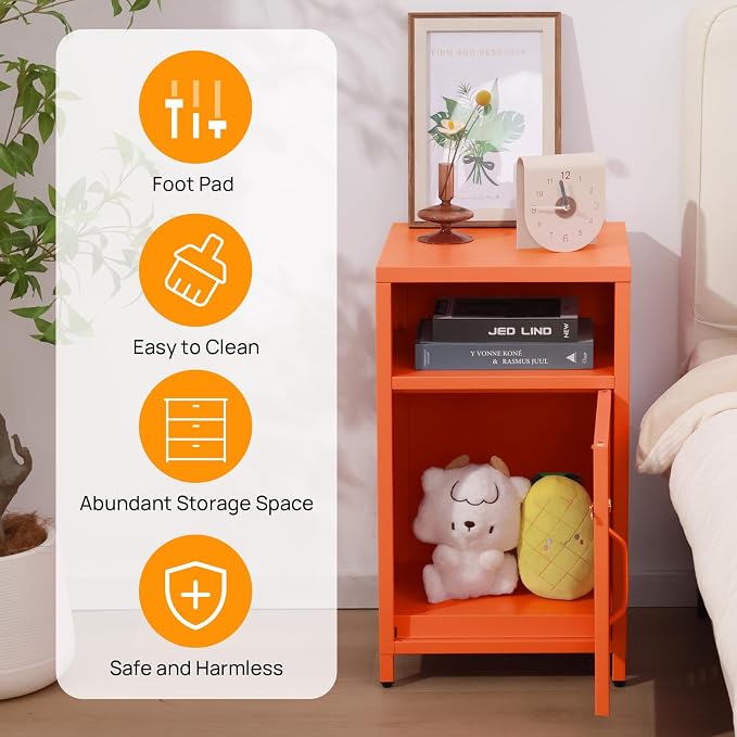 ALBAD Compact Metal Nightstand - Image 4