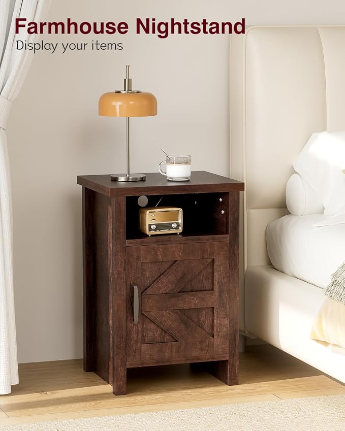 YESHOMY Farmhouse Modern Nightstand - Image 4