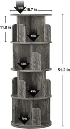 Aheaplus Rotating Bookshelf, 360 Display Corner Bookshelf - Image 3