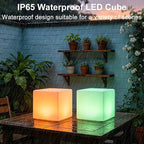 8-in LED Cube Night Light Mood Lamp, Cordless LED Light Cubes - Image 6