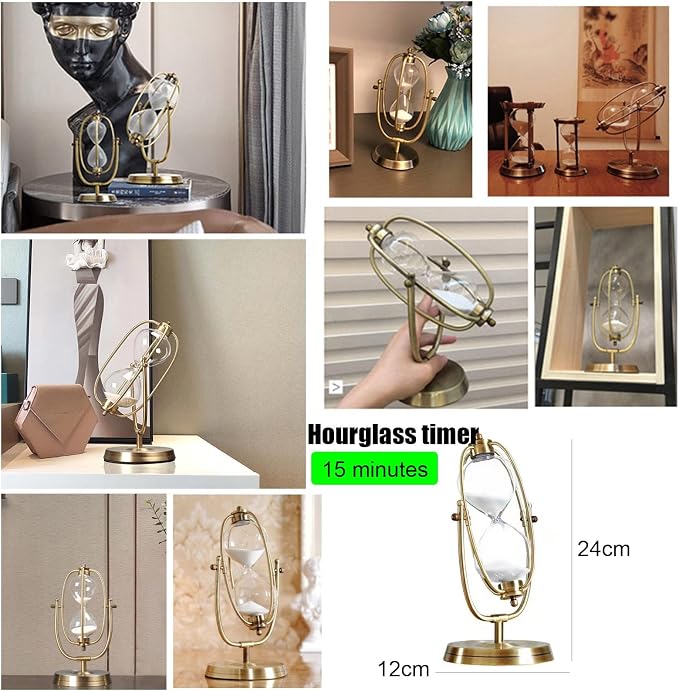 Golden Embossed Hourglass Timer - Image 5
