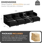 ELUCHANG Oversized 153" Modular Sectional Sofa, Comfy Deep Seat Cloud Couch - Image 2