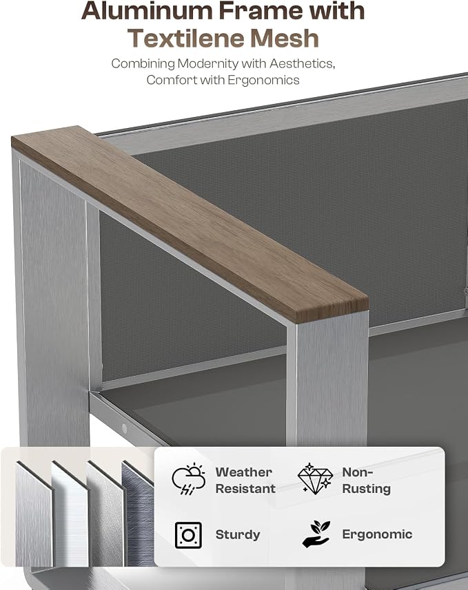 Outdoor Patio Furniture Set, 7 Seats Outdoor Patio Conversation Sets - Image 3