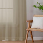 Taupe Sheer Curtains 72 Inch Length 2 Panels, Light Filtering Soft Solid Voile - Image 8