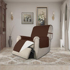 Easy-Going Reversible Couch Cover, Recliner 19 in, Coffee/Ivory | Machine - Image 2