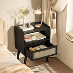 Lerliuo Rattan Nightstand, Bedside Table - Image 5
