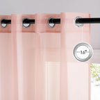 NICETOWN Light Pink Sheer Curtains - Image 2