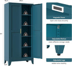 YAUWOH 71''Metal Cabinet with 4 Adjustable Shelves, 5-Tier Pantry Storage - Image 3