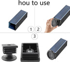 8Pcs Adjustable Leveling Feet 38 x 38mm Square Insert Kit Furniture Glide - Image 6