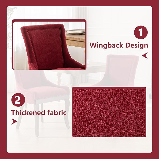 Modern Dining Chairs Set of 2, High Back Dining Chairs Side Chairs - Image 5