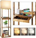 RUNTOP Floor Lamp with Shelves, Plus Shelf Lamp with Wireless Charger, 2 USB by RUNTOP