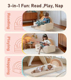 little dove Extra Wide Soft Toddler Couch Fold Out, Comfy Toddler Chair - Image 3