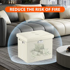 DocSafe Storage Ottoman with Lock, Fireproof＆Waterproof 17 Inches Folding - Image 7