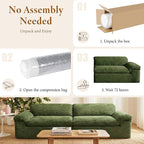 Vesgantti 118" Modular Sectional Couch, Comfy Corduroy Upholstered Cloud Couches - Image 8