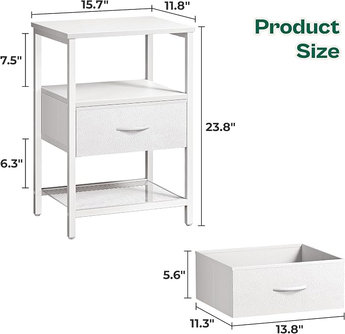 Huuger Nightstand Set of 2, Night Stand - Image 7