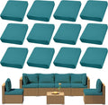 12Pcs Outdoor Cushion Covers, Elastic Patio Cushion Covers | Washable, by dreahoteztil