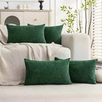 Set of 4 Soft Textured Decorative Throw Pillow Covers 12X20 Inch Cozy Farmhouse by Cozoomy