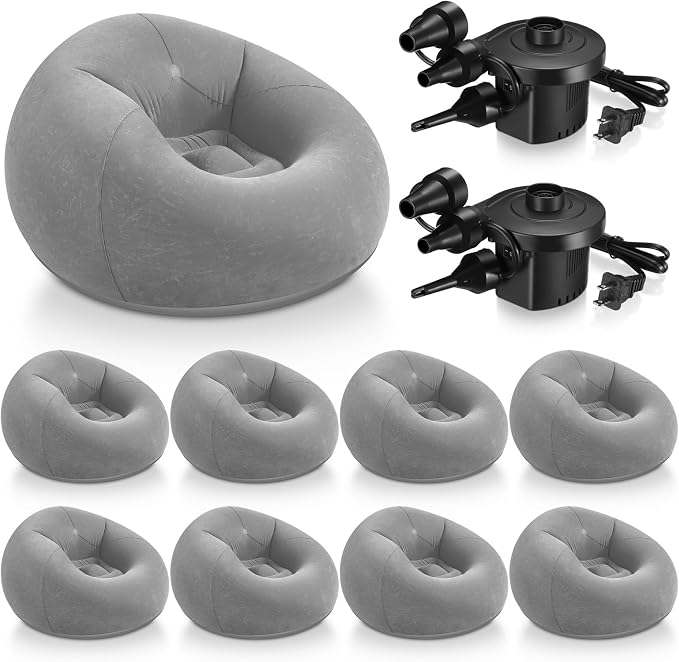 Realspring 6 9 12 Pcs Inflatable Bean Bag Chairs by Realspring