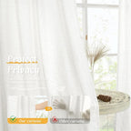 Light Filtering 63 inch Length Linen Curtains - Image 5