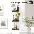 Fixwal Floating Shelves for Wall, 8 Inch Small Black Shelves Wall Mounted Shelf - Image 5