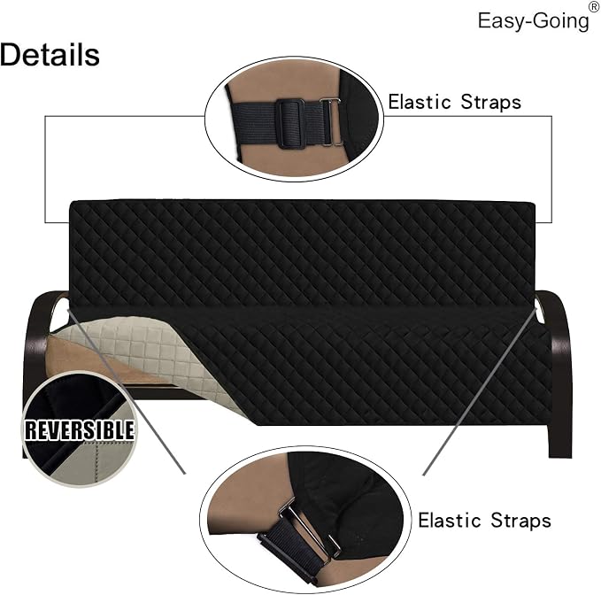 Easy-Going Reversible Couch Cover, Large Futon Sofa, Water Resistant Furniture - Image 3