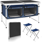 CampLand Outdoor Folding Table Aluminum Lightweight Height Adjustable by CampLand