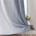 Gray and Greyish White Ombre Blackout Curtains - Image 6